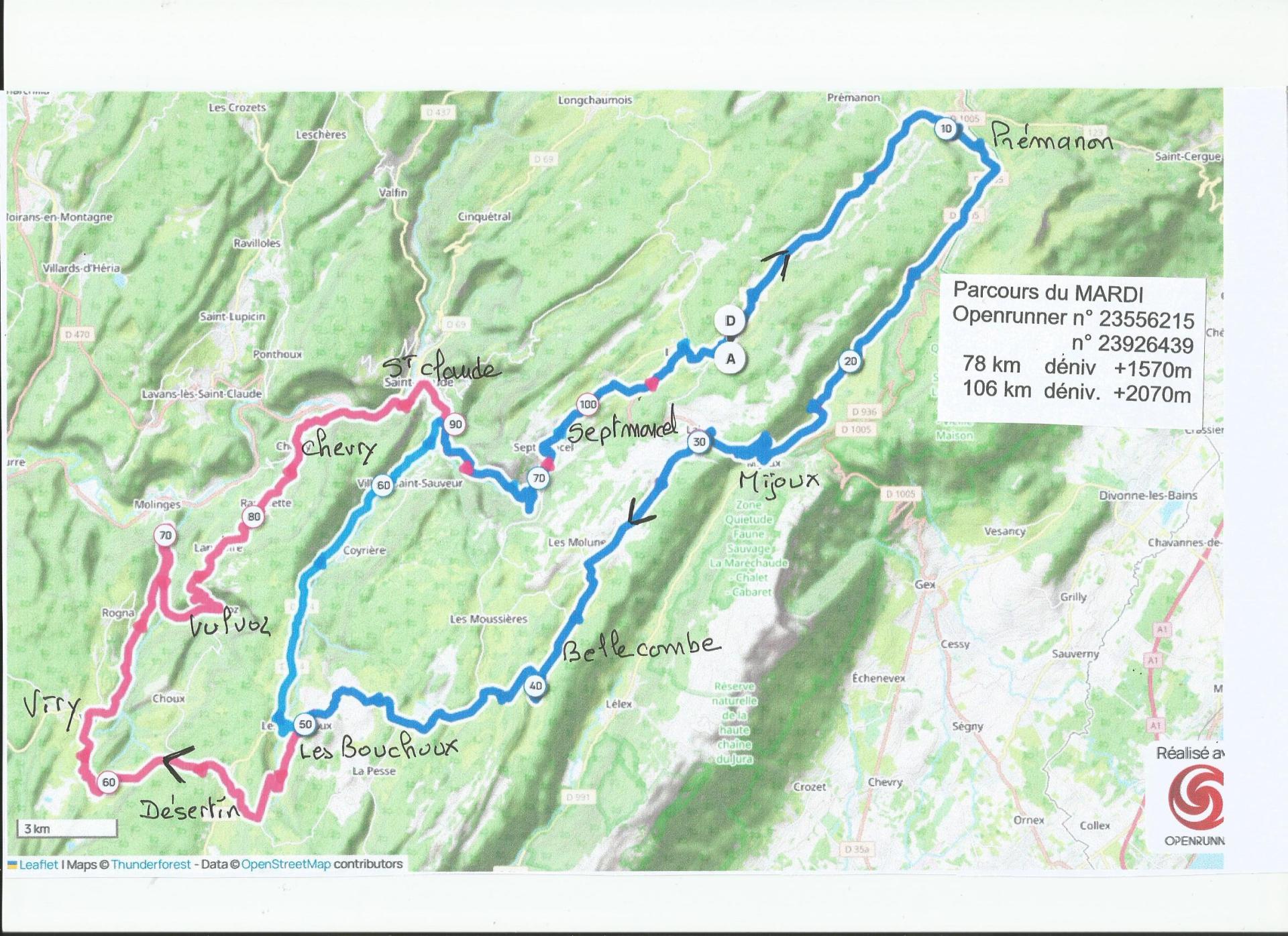 Parcours mardi