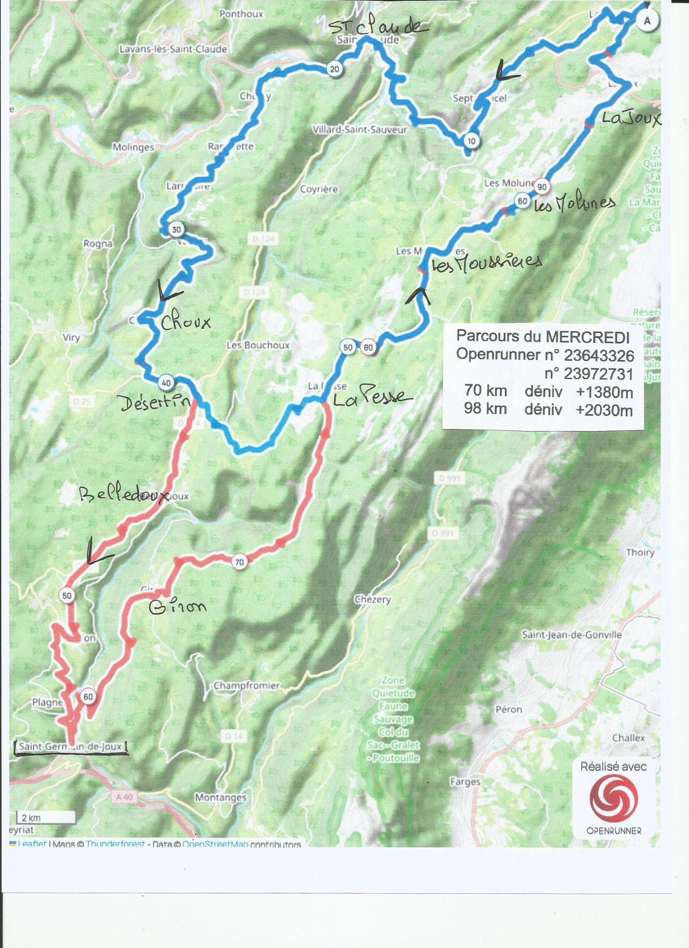 Parcours mercredi